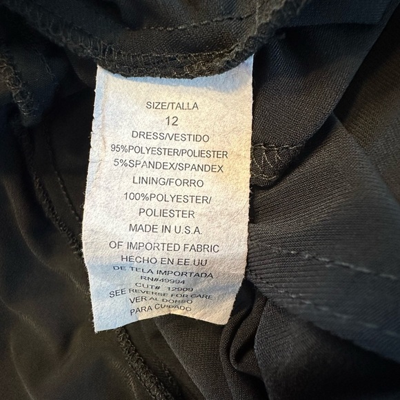 Women’s R&M Richard’s Black Midi Dress with Belted Detail - Size 12 - MINT - Picture 6 of 6